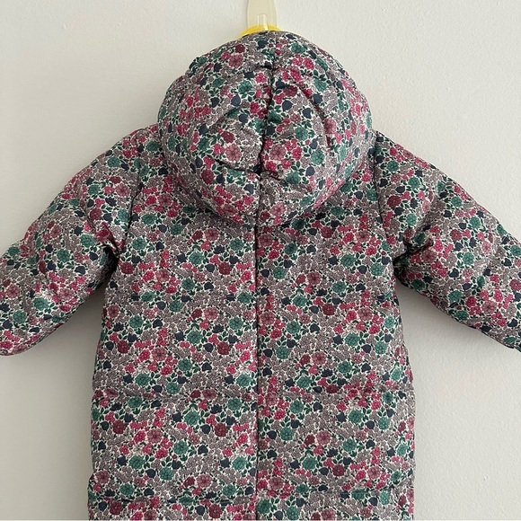 GAP Warmest Down Snowsuit Floral Girls Puffer Coat Jacket 18-24 Months - Picture 8 of 10